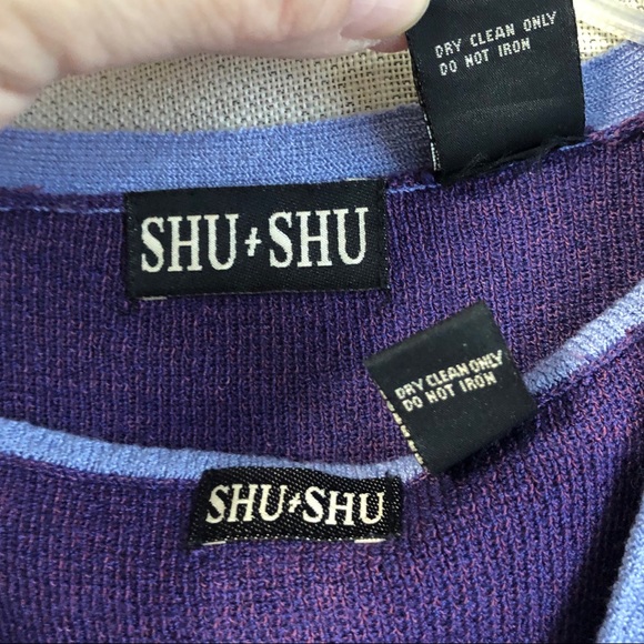 SHU SHU 2 PC Violet & Blue Sweater Set w/ Sequins - Picture 8 of 8